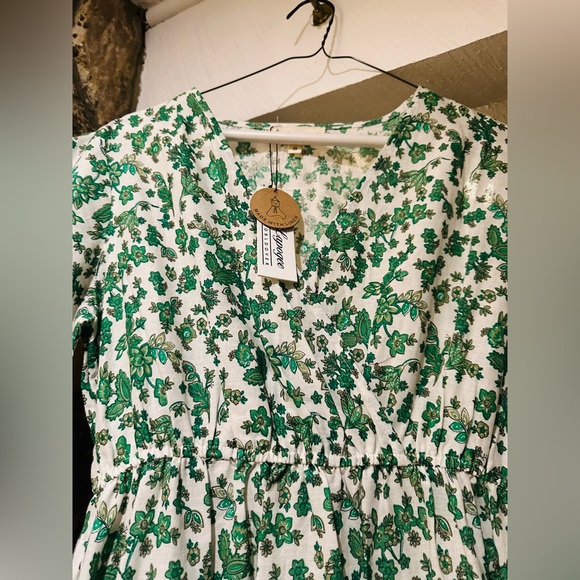 NWT Lapogee cotton linen blend maxi dress. Size S. Very hobo cottage core. - Picture 7 of 14